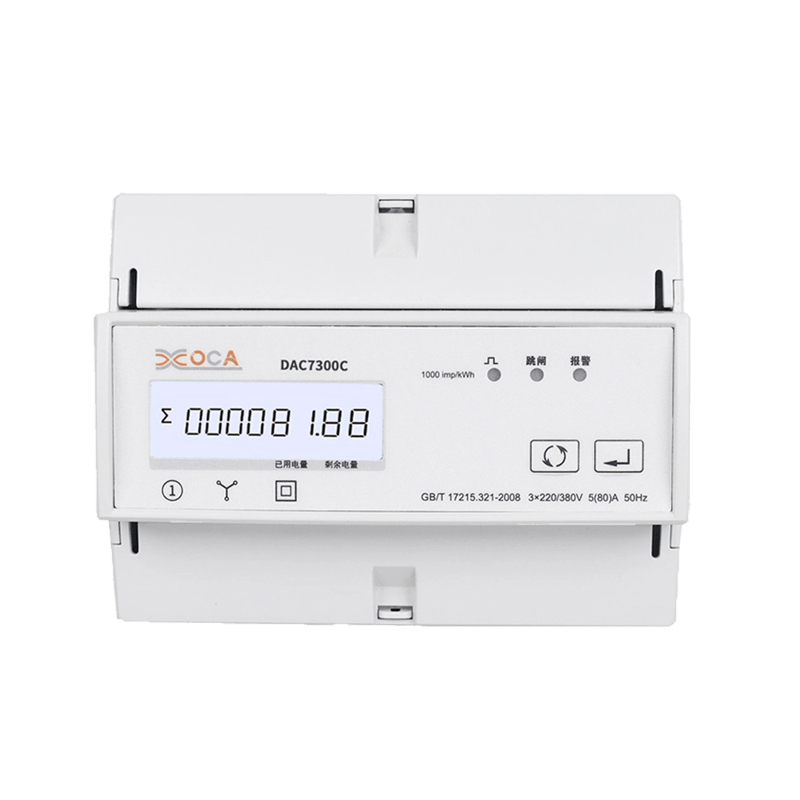 Compteur d'énergie électrique à relais triphasé Modbus AC sur rail DIN DAC7300C