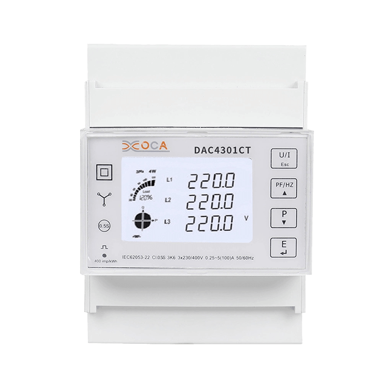 Dac4301CT Rail DIN AC triphasé avec transformateur compteur d'énergie