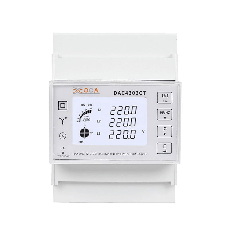 Dac4302CT Compteur d'énergie électrique triphasé Modbus Tuya sur rail DIN