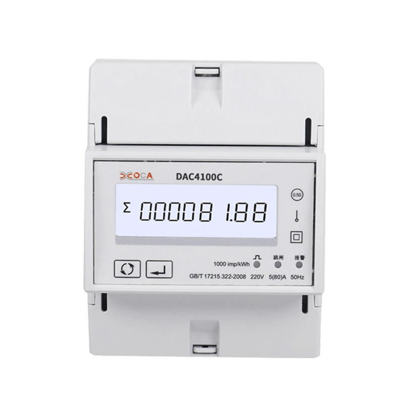 Compteur d'énergie intelligent à télécommande monophasé DAC4100C sur rail DIN Modbus