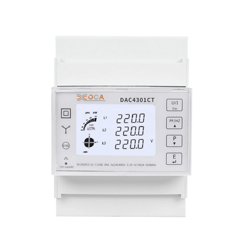 Compteur de puissance Modbus triphasé Dac4301CT sur rail DIN CT