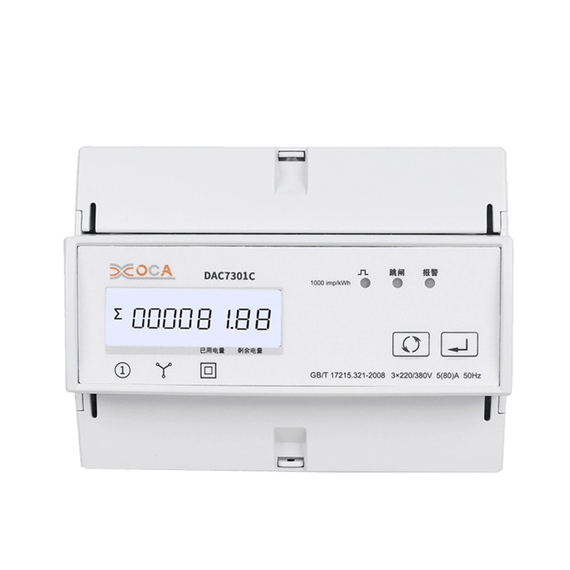 Compteur d'énergie électrique Modbus triphasé AC sur rail DIN Dac7301C