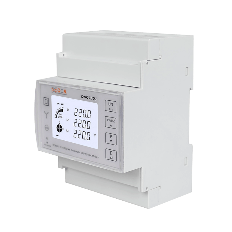 Compteur électronique sans fil intelligent triphasé Modbus sur rail DIN