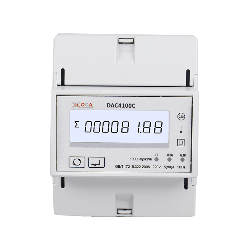 Compteur d'énergie intelligent à télécommande monophasé DAC4100C sur rail DIN Modbus