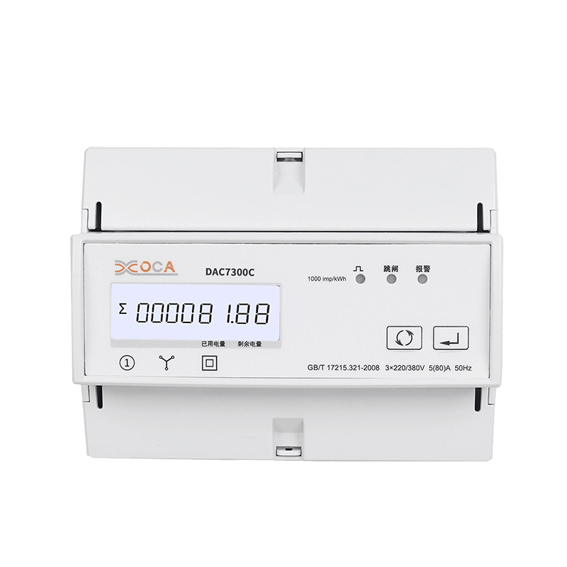 Compteur d'énergie électrique à relais triphasé Modbus AC sur rail DIN DAC7300C