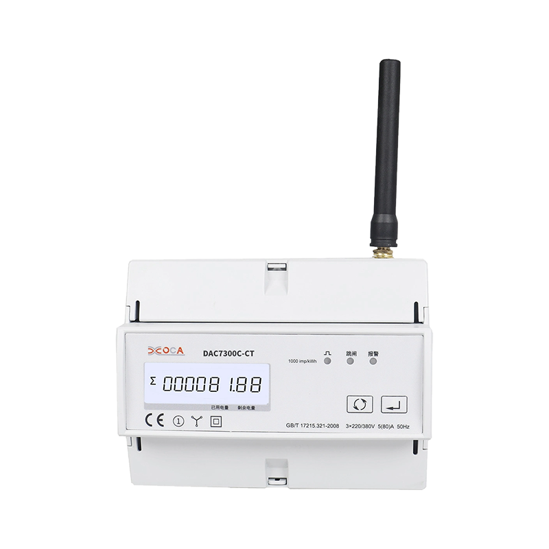 Compteur d'énergie électrique intelligent à distance triphasé Modbus sur rail DIN DAC7300C-CT