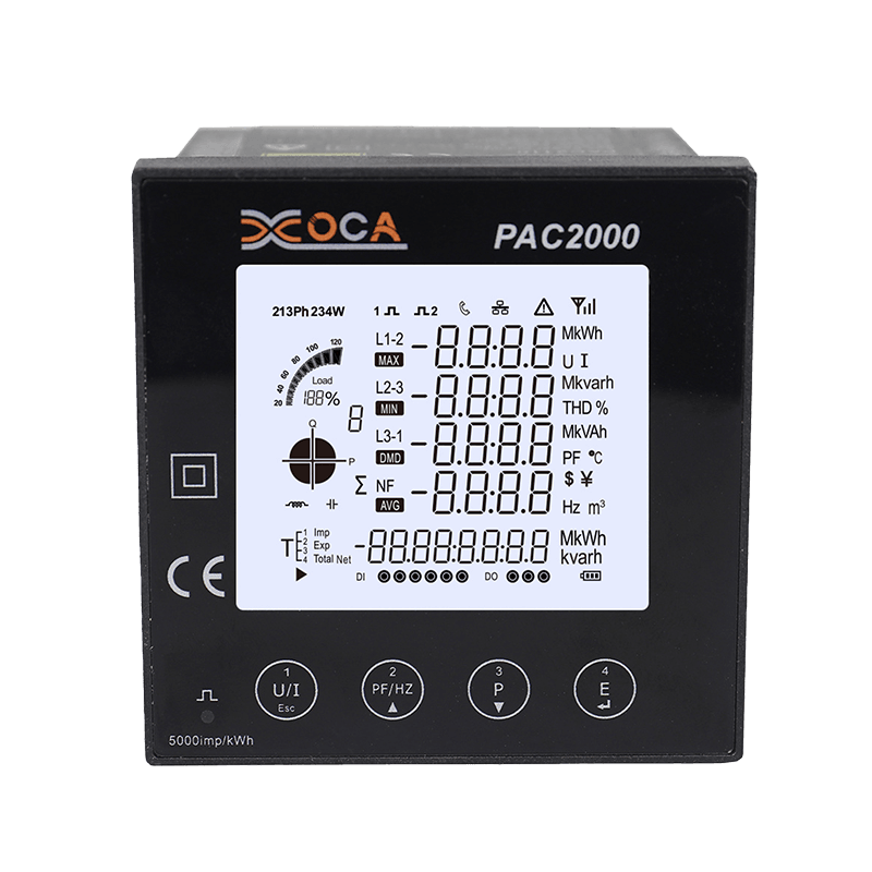 Compteur de puissance numérique à panneau LCD intelligent multifonction PAC2000