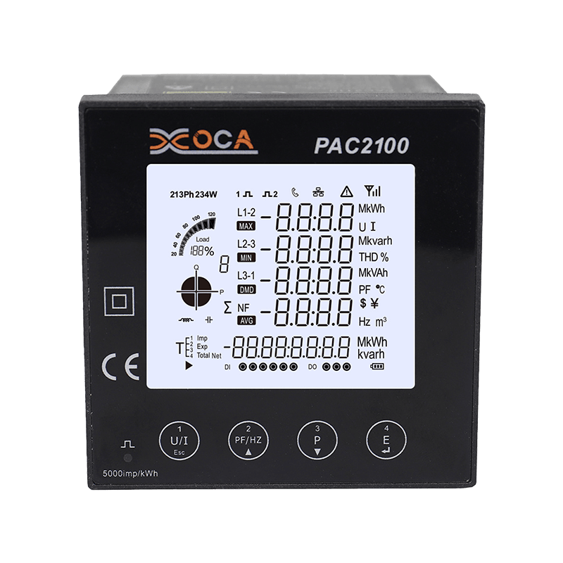 PAC2100 Big LCD Compteur d'énergie numérique intelligent Compteur d'énergie