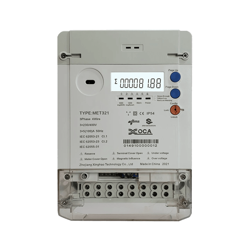 Compteur d'énergie intelligent à distance triphasé Met321 Sts Dlms