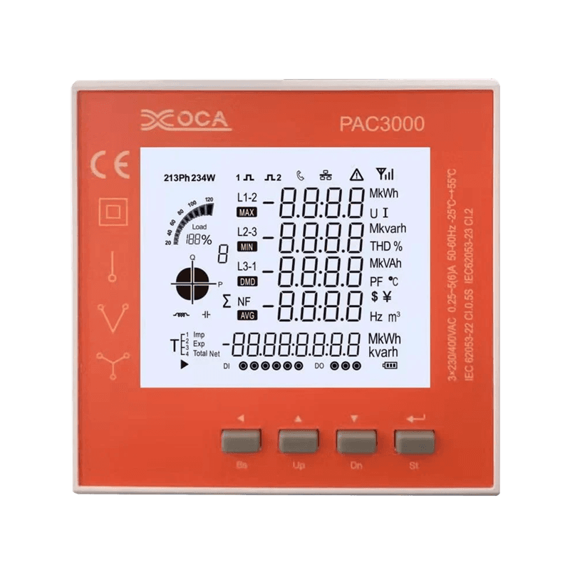 Compteur de puissance à panneau intelligent LCD PAC3000